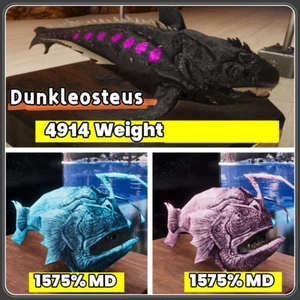 Ark Ascended PVE TOP Dunkleosteus 4914 Weight Anglerfish 1575% MD PC/XBOX/PS5 - Imagen 1 de 9
