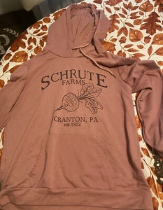 Schrute Farms pink hoodie size M The Office Dwight - Picture 1 of 5