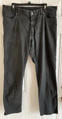 Брюки мужские Ermenegildo Zegna плоские спереди Chino 37x30,5 черные серые эластичные - Изображение 1 из 4