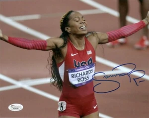 Sanya Richards-Ross Olympische Goldmedaille signiert Auto 8 x 10 Foto JSA zertifiziert - Bild 1 von 2