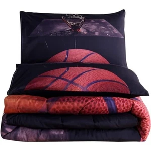 NEW Basketball Twin Bedding Set Included Comforter Quilt and Sheets - Picture 1 of 11