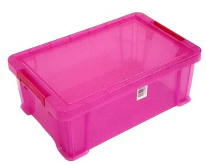 pink rubbermaid storage tote