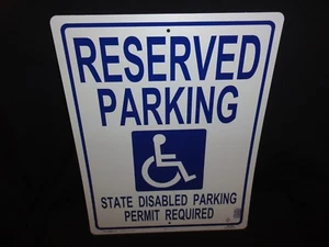 Reserved Parking - 15" x 19" Wall / Fence, Plastic Sign - Picture 1 of 1