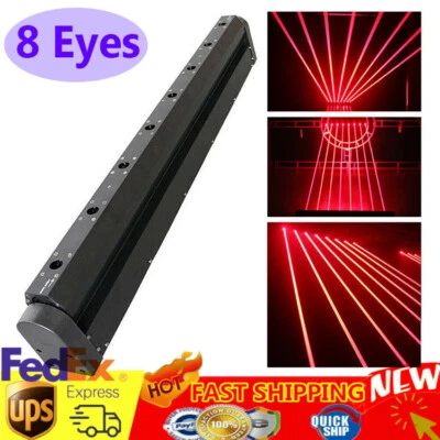 8 Eyes Laser Projector Moving Head Light Red Beam Lamp DJ Stage Lighting Effect - Image 1 of 4