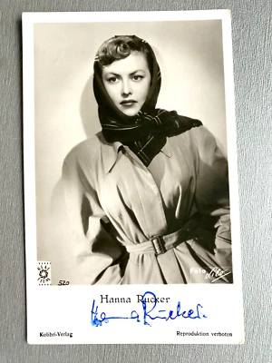 HANNA RUCKER (†1982) signed original Autogrammkarte 9x14 - Bild 1 von 2