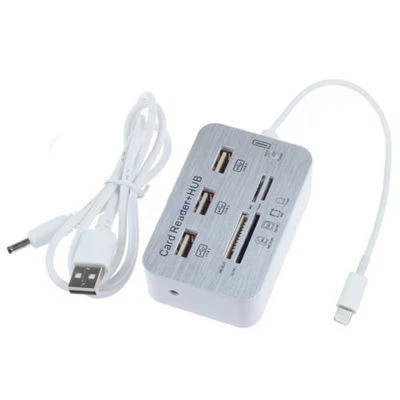 3 Port USB Hub Micro SD TF Card Reader Camera Adapter ESCE for iPad 4 iPad Mini - Image 1 of 3
