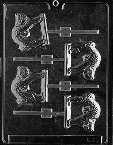 BLACK CAT LOLLY POPS mold Chocolate Candy molds pumpkins witches cats lollies - Picture 1 of 1