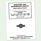 Briggs And Stratton 14 14B 14C 14F Operators Service Parts Owners Manual &