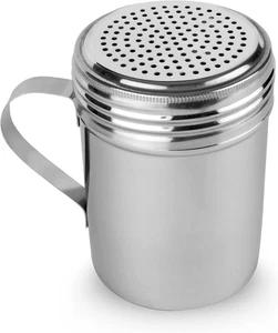 Stainless Steel Dredge Shaker Ideal for Salt, Spice, Sugar, Flour (1, 10 Oz) - Picture 1 of 8