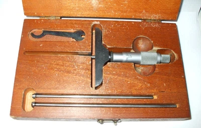 VINTAGE L.S. STARRET Nº MICRÓMETRO DE PROFUNDIDAD 445 CON VARILLAS Foto 1 de 3