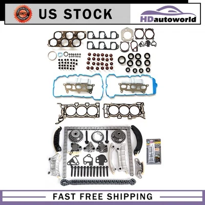 Engine Timing Chain Kit W/ Head Gasket Set For 2007 Suzuki XL-7 Saturn Aura 3.6L - Image 1 of 4
