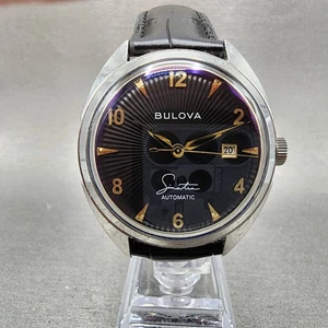 Reloj Bulova Sinatra Fly Me To The Moon para hombre 40 mm esfera negra acero 96B348 automático - Imagen 1 de 12