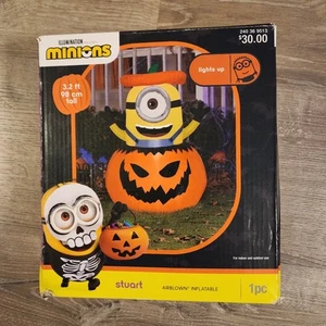 Rare Minions Stuart Jack-O-Lantern Inflatable Gemmy Halloween Airblown 3.5 ft. - Picture 1 of 8