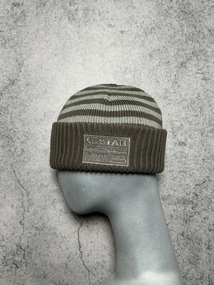 Gorro tejido vintage G-Star denim crudo con logotipo grande Foto 1 de 4