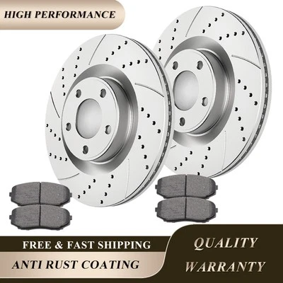 Front Drilled Discs Brake Rotors Brakes Pads for 2007-2014 Ford Edge Lincoln MKX Foto 1 de 4