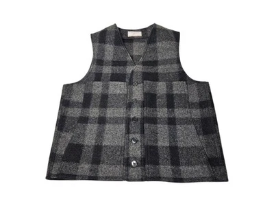 Chaleco de Lana Filson Mackinaw De Colección Gris Búfalo Cuadros Talla 43 Abotonado EE. UU. Foto 1 de 4