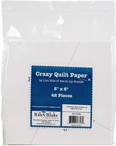 Riley Blake Designs (ST-17318) Lori Holt Crazy Quilt Paper 5 X 5 Inch, 42 Pcs., - Picture 1 of 4