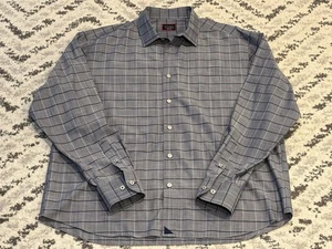 UNTUCKit Quentin Long Sleeve Men’s  Shirt Navy Windowpane Wrinkle Free *Size XL* - Picture 1 of 7