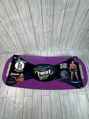 全新 Simply Fit 板锻炼平衡板 带扭蓝色 全新带盒 DVD 包括! — 第 1/4 张图片