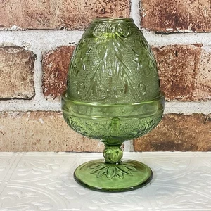 Chantilly Tiara Verde Indiana Vetro 2 Pezzi Lampada fata modello sandwich MCM anni 70 - Foto 1 di 6