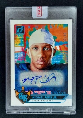 2024 Panini Donruss - Rookie Gridiron Kings Michael Penix Jr. #4 (RC) Auto 32/49 - Image 1 of 2