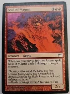 MTG Magic The Gathering Card Soul of Magma Creature Spirit Red Champions Of Kami - Picture 1 of 2