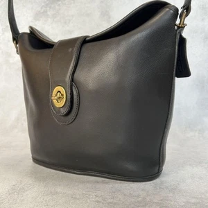 Vintage Coach 9948 Schultertasche schwarz Leder Japan kostenloser Versand gebraucht - Bild 1 von 24