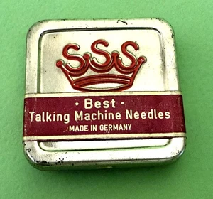 SSS ORIGINAL BLECH NADELBOX GRAMMOPHON NADELN GERMANY 50er Jahre versiegelt! - Bild 1 von 3