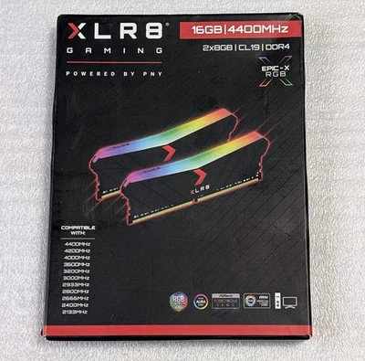 PNY XLR8 Gaming Epic-X RGB 16GB (2 x 8GB) DDR4-4400 CL19 Desktop PC Memory Set - Image 1 of 4