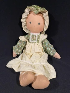 Vintage 1970s Holly Hobbie's Friend Amy 25" Green Rag Doll Knickerbocker - Picture 1 of 13