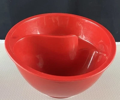 Tazón de cereal rojo Obol también conocido como “Original Never Soggy Cereal Bowl” Foto 1 de 4