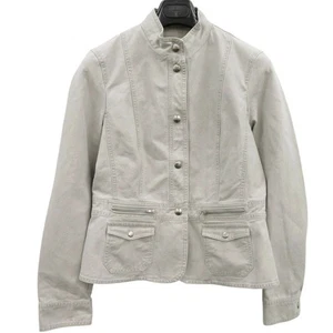 MAX MARA WEEKEND Line Talla 44 Algodón Gris Claro Chaqueta Denim 0312MAX Mara - Imagen 1 de 8