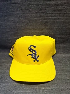Vintage Chicago White Sox Vienna Beef Yellow Snapback MLB Hat Cap RARE - Picture 1 of 7