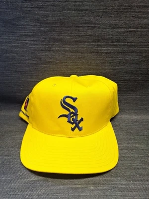 Vintage Chicago White Sox Vienna Beef Yellow Snapback MLB Hat Cap RARE - Image 1 of 4