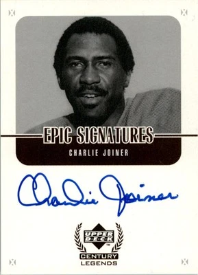1999 Upper Deck Century Legends Epic Signatures #CJ Charlie Joiner Auto - FB - Image 1 of 2