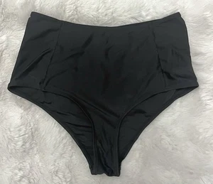Beautiful Quality Miss Guided Black Deep High Waisted Style Bikini Briefs - 10 - Picture 1 of 3