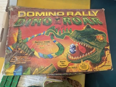 Domino Rally Dino Roar Electronic Dinosaur Roars & Flashing Eyes 2002 Pressman - Image 1 of 4