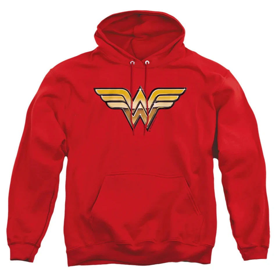 Sudadera con capucha roja dorada Justice League of America para hombre Foto 1 de 3