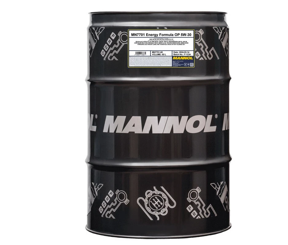 MANNOL 60 L ENERGY 7701 FORMULA OP 5W-30 MOTORÖL FÜR VW 505.01 PSA B71 2290 BMW - Bild 1 von 1