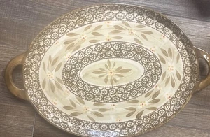 Temp-Tations Presentable Ovenware Green Entertaining Serving Tray with Handles - Picture 1 of 7