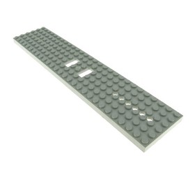 1X Lego Train Plate B-Ware Used 28X6 Light Gray 6 Holes Railway 4093C