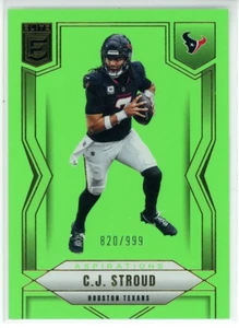2025 Panini Donruss Elite C.J. Stroud  Aspirations Lime Green /999 - Picture 1 of 2