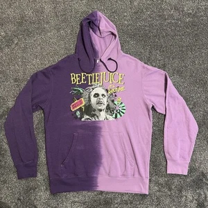 Beetlejuice Tie Dye Pullover Graphic Hoodie Size Medium Purple - Picture 1 of 10