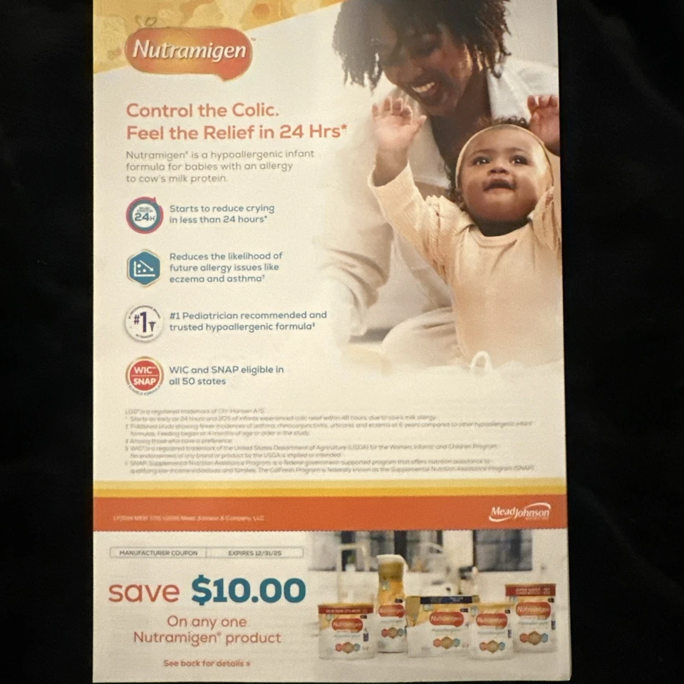 Купон на детское питание Enfamil Nutramigen 190 долл. США — срок годности 12/31/25 - Изображение 1 из 1
