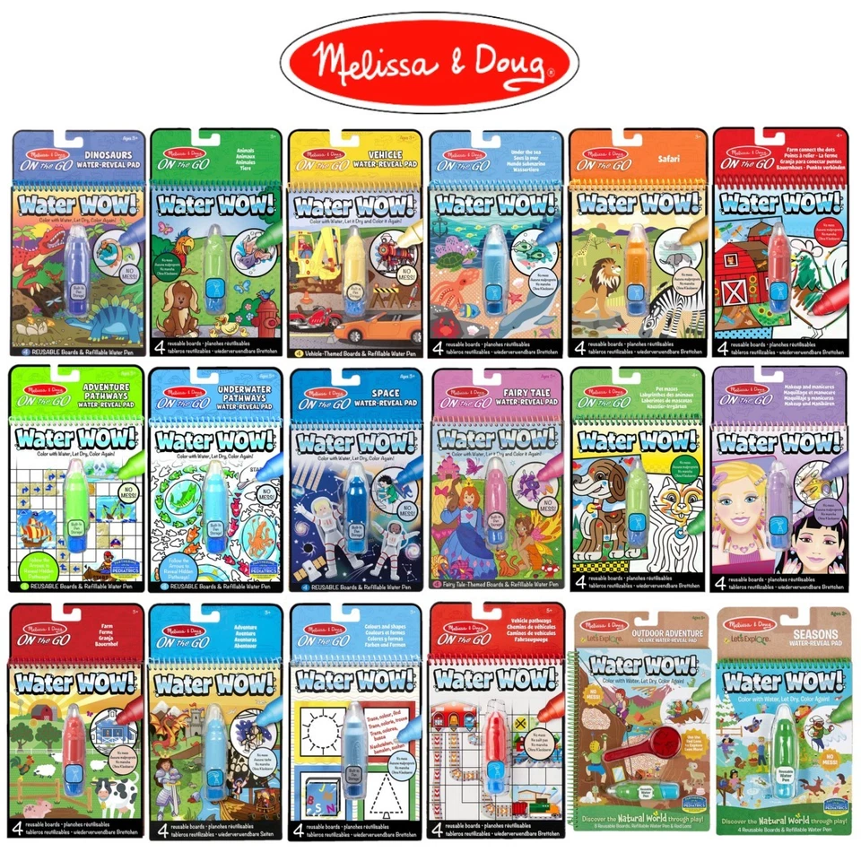Melissa & Teig Wasser Wow! Chaosfrei Kreativ Activity Wasser Offenbaren Pads - Bild 1 von 1