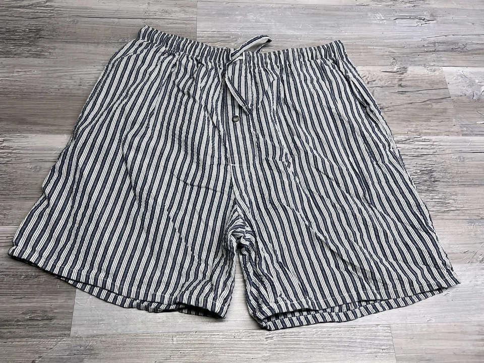 Vintage Mens Beach Casual Shorts St. Johns Bay Size Large Pull On Pajama Striped - Image 1 of 4