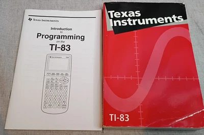 Texas Instrument Ti-83  Manual Graphing Calculator Guidebook Programming Manual - Image 1 of 4