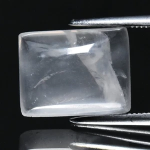 💎 4.23ct 11.5x9mm Rectangle Cabochon Natural White Quartz - Africa Gemstone - Picture 1 of 4