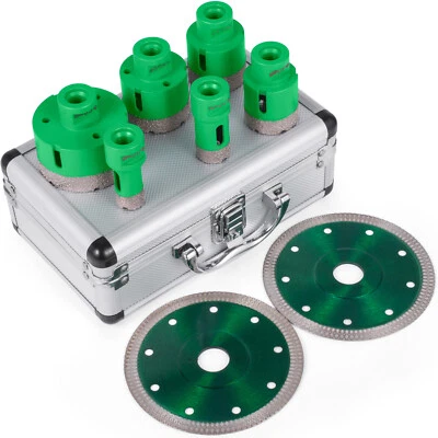 VEVOR Ensemble de Scie Cloche Diamantée 8 PCS 2 Lame de Scie Diamantée Durable - Imagen 1 de 4