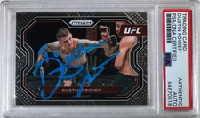 Dustin Poirier autographed 2021 Panini card #128 UFC PSA Encapsulated